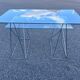 bureau chrome et verre