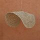 Handmade wicker hanging basket with brass finish