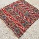 Antique Turkish Kilim Rug shabby vintage old wool country home Kelim 95x93cm