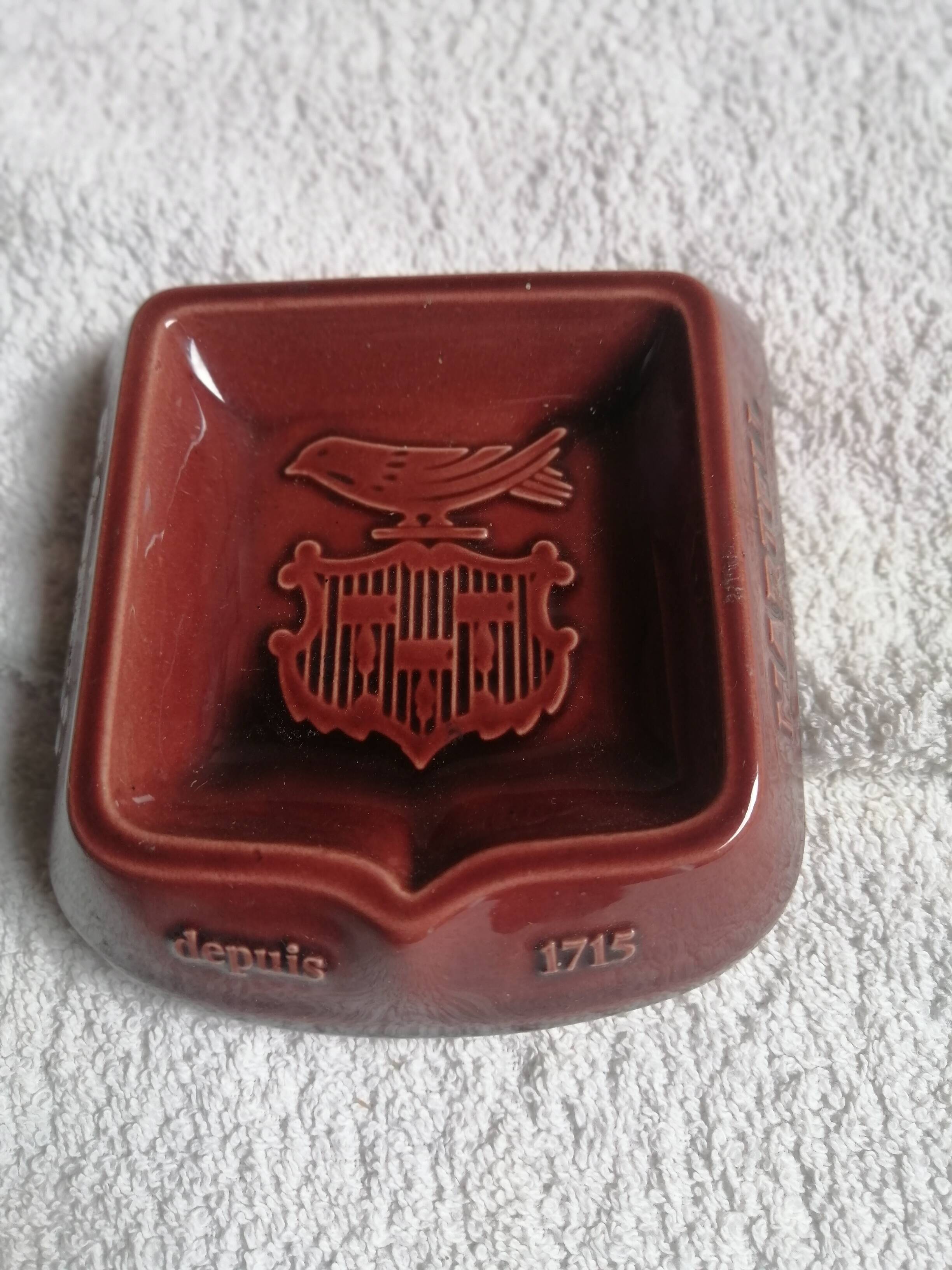 Martel cognac advertising ashtray since 1715