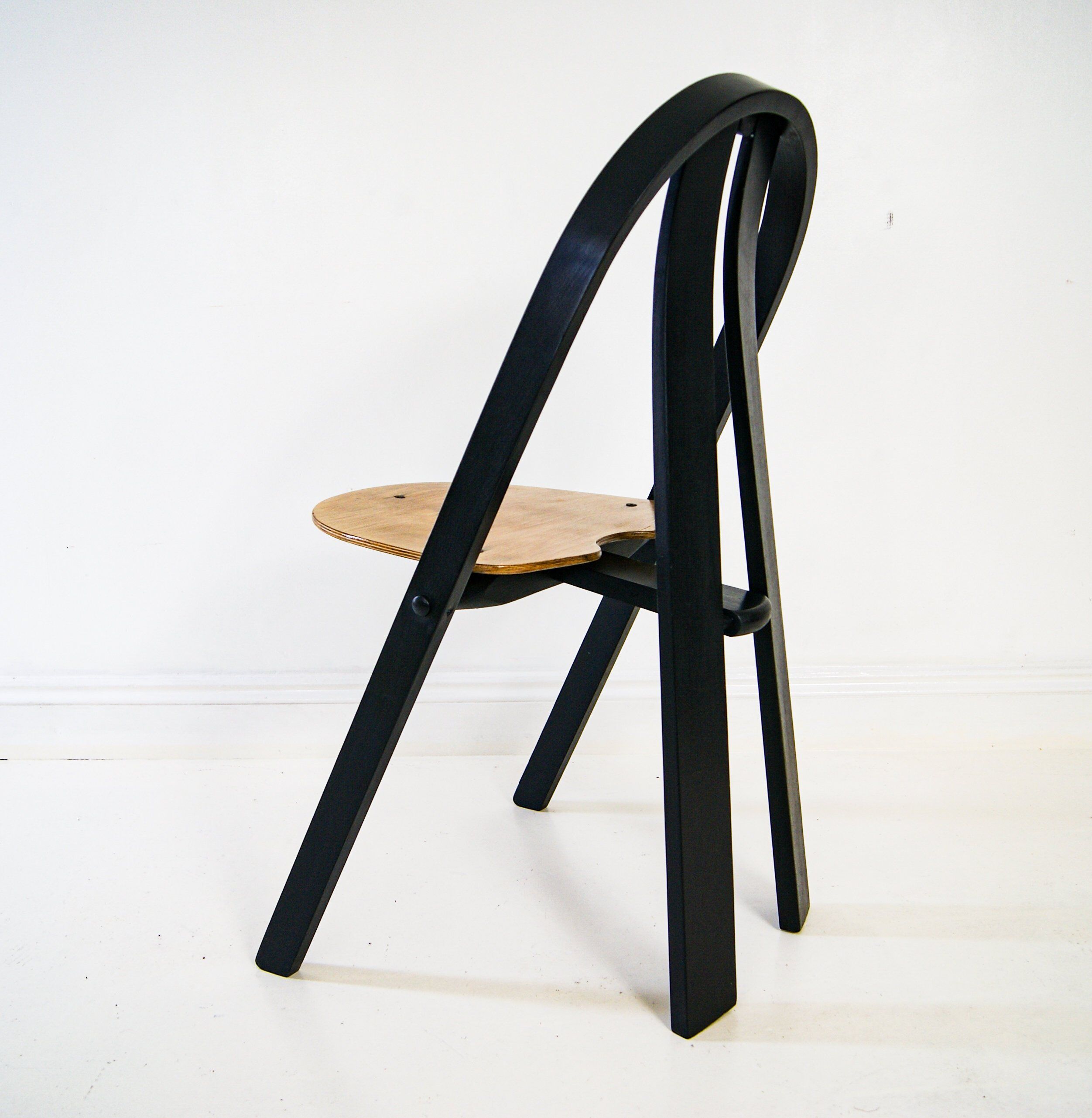 Set of 10 Danish Stacking Chairs in Beech