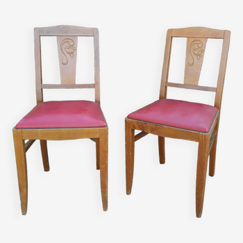 Paire de chaises Art-Deco