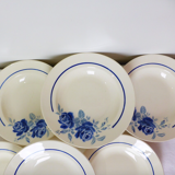 Set of 6 vintage soup plates from Grimaud Strasbourg, Poitiers model, porcelain
