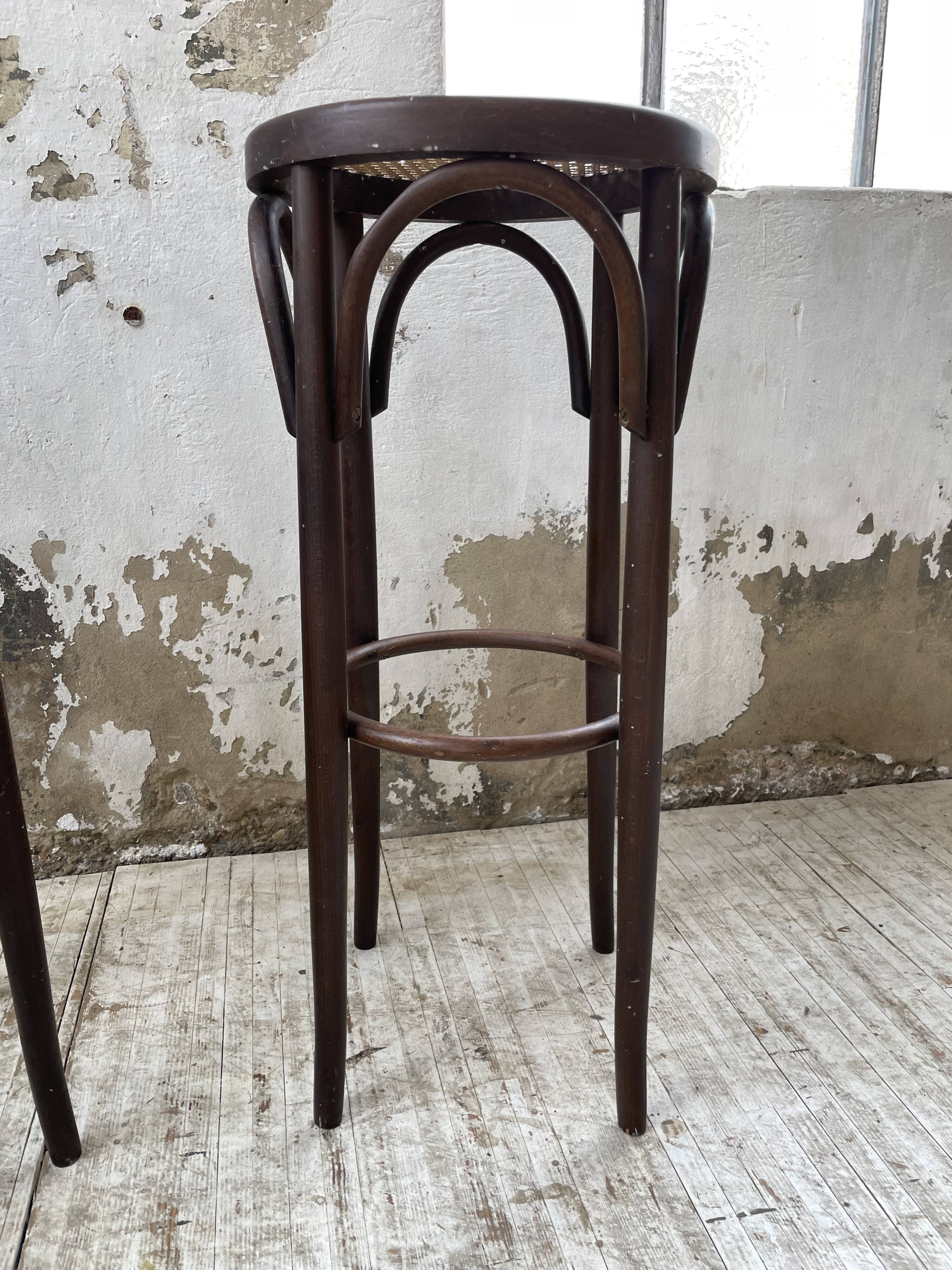 High cane bistro stools
