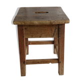 Raw wooden workshop stool