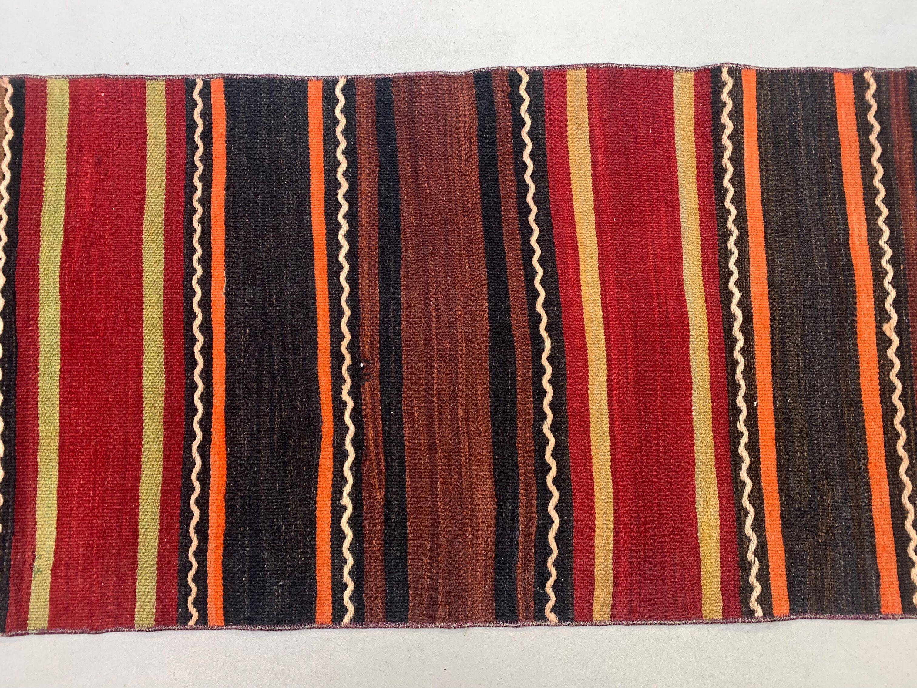 Old Turkish narrow Kilim Runner 320x58 cm shabby chic, vintage kelim