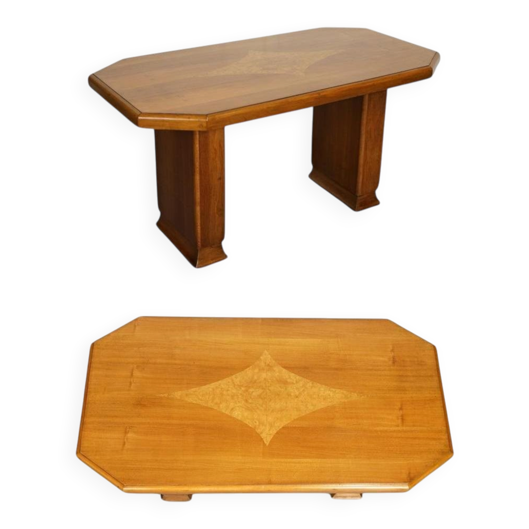 Vintage Art Deco Dining Table in Walnut