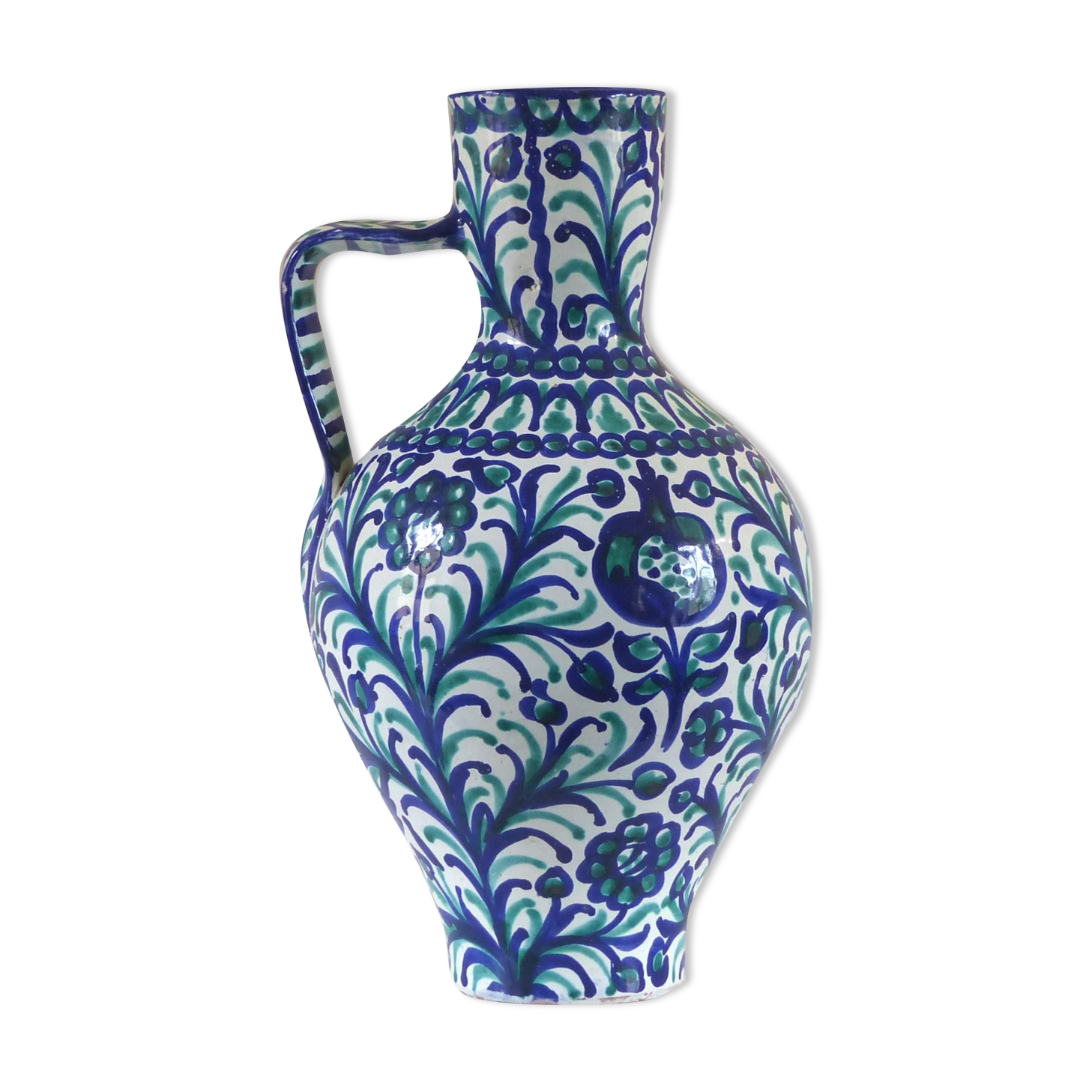 Spanish ceramic vase fajalauza vintage