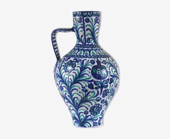 Vase espagnol céramique fajalauza vintage