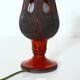 Handmade red ceramic table lamp, Sweden, 1970s