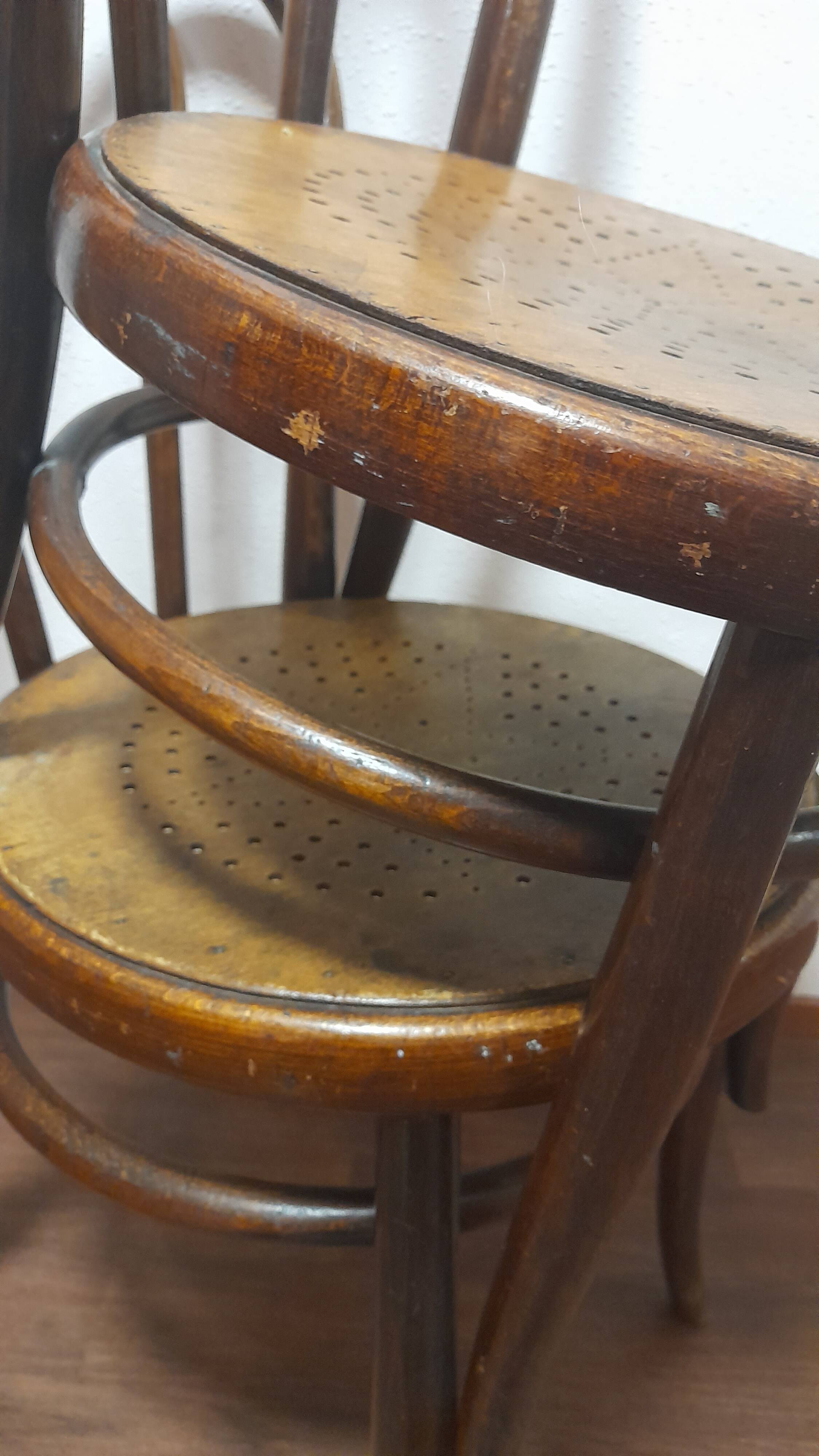 Pair of Thonet bistro chairs