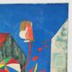 Surrealist painting, Bent Karl Jacobsen, Denmark 1970s
