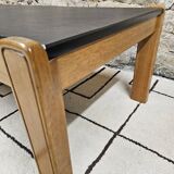 Table basse vintage 1970" bois ardoise