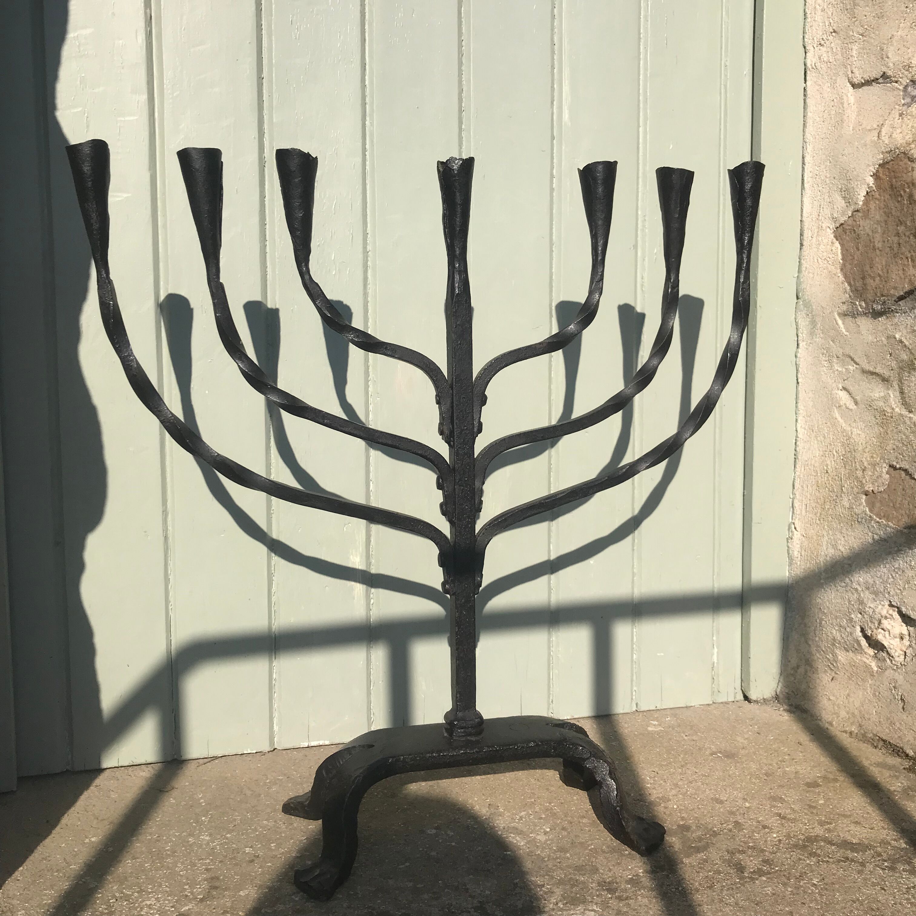 Wrought iron candelabra