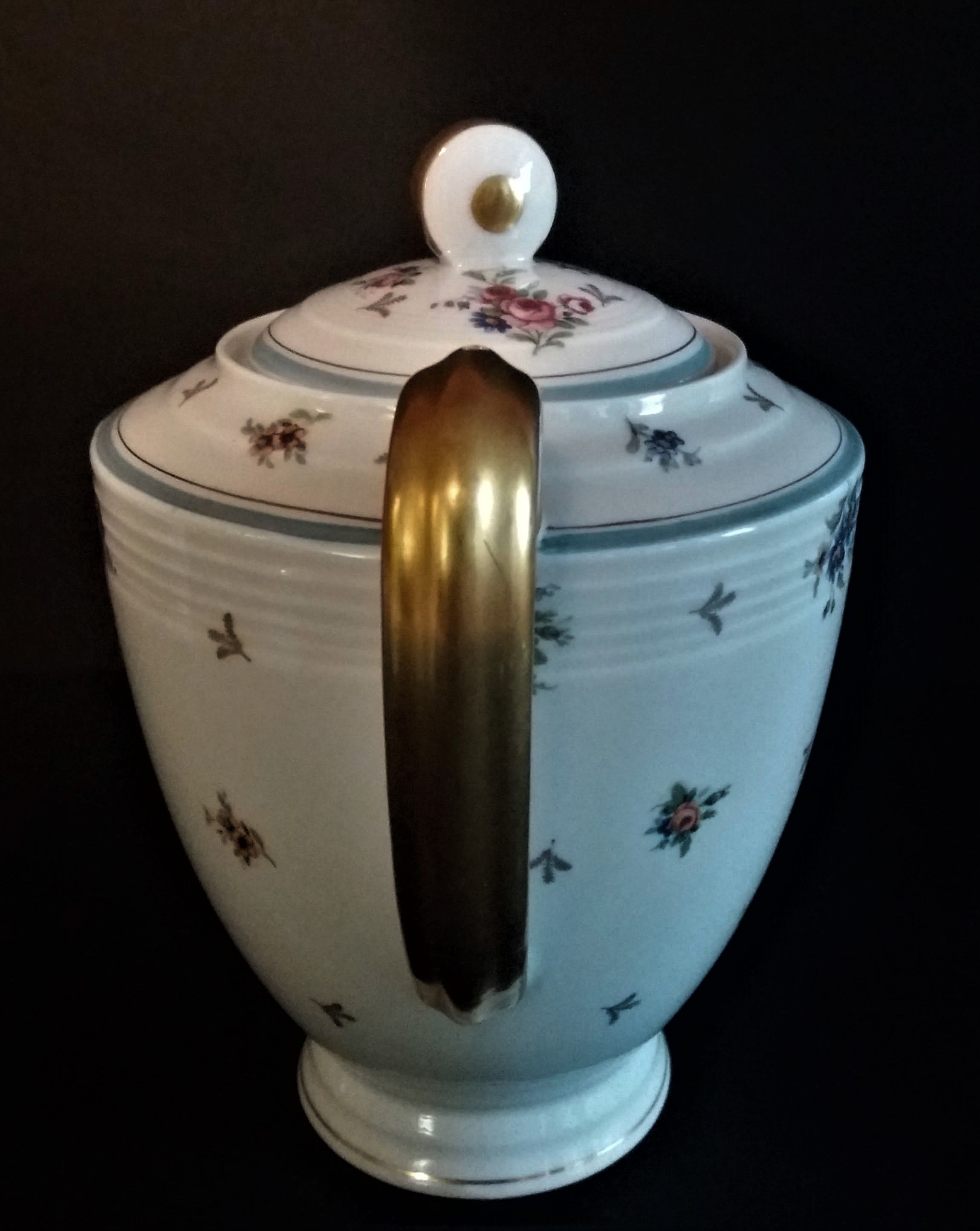 Porcelain coffee service of Limoges France era Art Deco