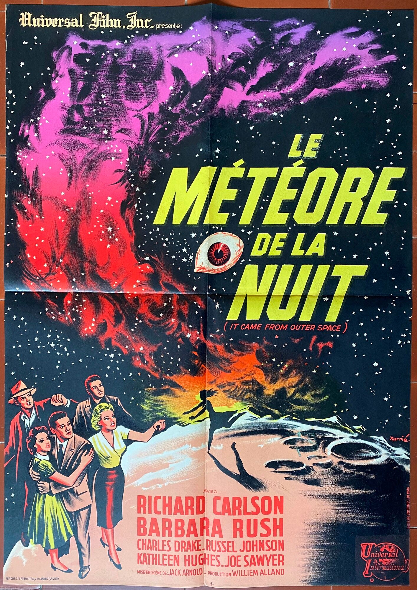 Original movie poster "The Meteor of the Night" Jack Arnold 60x80cm 1953