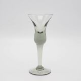 Decanter and Cordial Glasses in Grey Smoked Glass from Holmegaard Denmark, 1950s, Set of 7