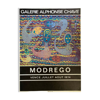 Affiche de Marcello Modrego pour la Galerie Alphonse Chave, 1974