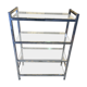 Shelf in chromed metal and smoked glass 1970