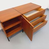 Vintage modernist enfilade ARP Minvielle by Guariche Mortier Motte teak