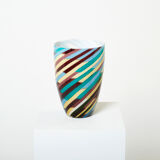 Laura de Santillana for Venini large vase blown glass Klee 1984