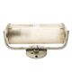 Art Deco wall lamp, chromed brass, Czechoslovakia, 1950s