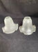 2 antique tulip lampshades in frosted glass