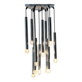 Lustre cascade en métal chromé