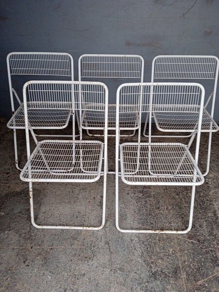5 foldable chairs Emu Rio vintage ep 1970