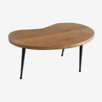 Table basse vintage de forme haricot