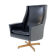 Scandinavian faux-leather rotary chair, Sweden, 1950