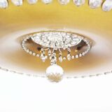 Monumental brass and crystal chandelier from Palwa