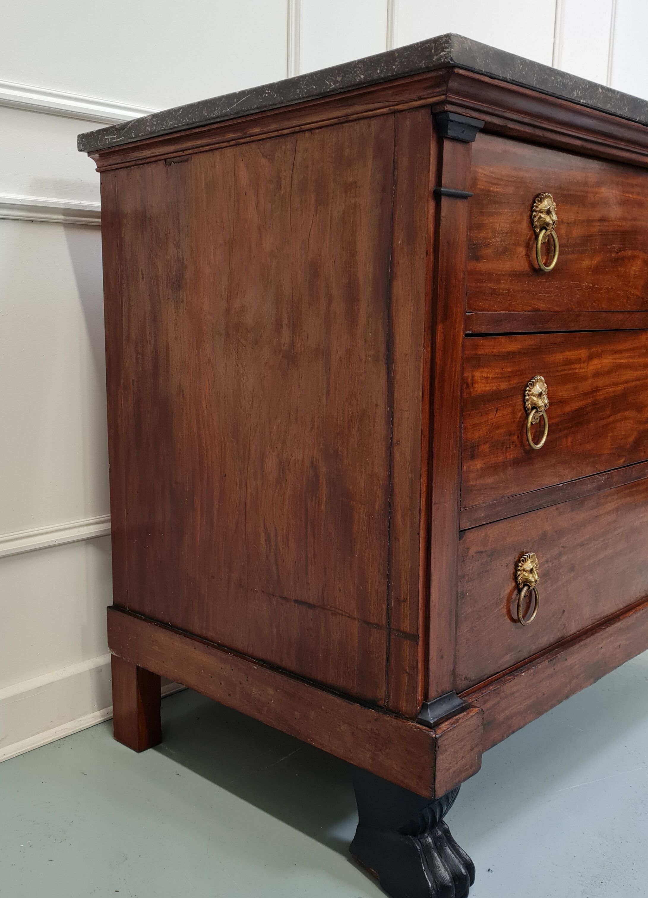 Antique french lion paw commode c1830