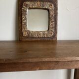 Mirror in incised ceramic resin 1970