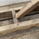 Pair of 2m solid oak wood farm benches for rustic farm table 1900