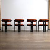 Ensemble de 4 chaises Pamplona par Augusto Savini pour Pozzi, Italie, années 1960