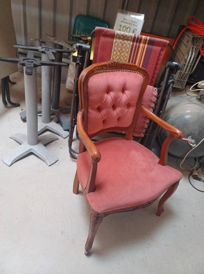 Louis XV style bergère armchair
