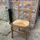 Chairs and armchairs in solid oak - seat in straw