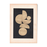 Collage on antique paper • c441 • signed eawy