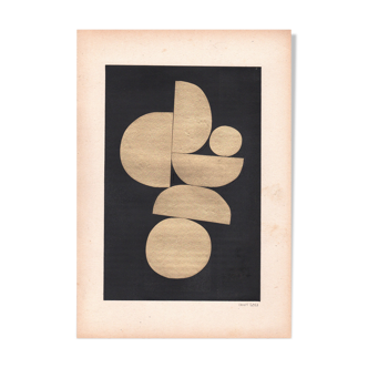 Collage on antique paper • c441 • signed eawy