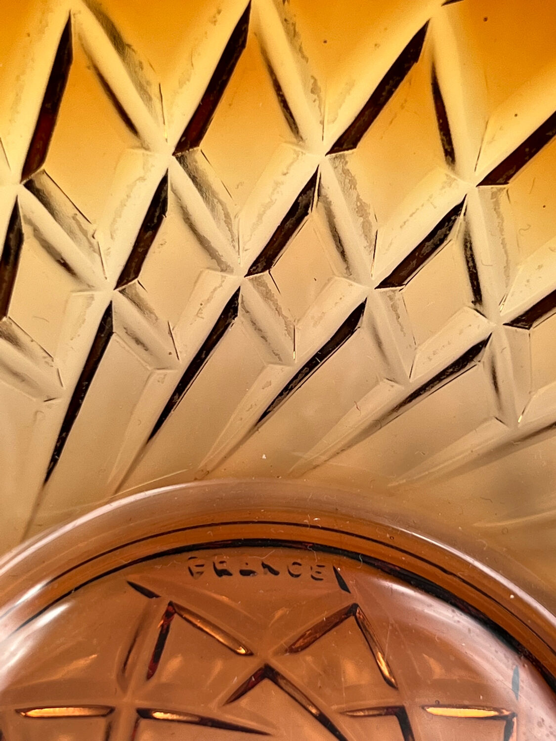 Amber glass bowls worked