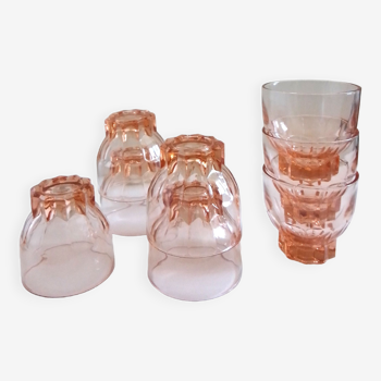 Lot de 7 verres roses, Luminarc