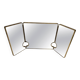 Large Mid-Century Modern Italian Brass Triple Mirror, 1950s