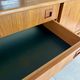 Scandinavian highboard in blonde teak with integrated bar - 60s