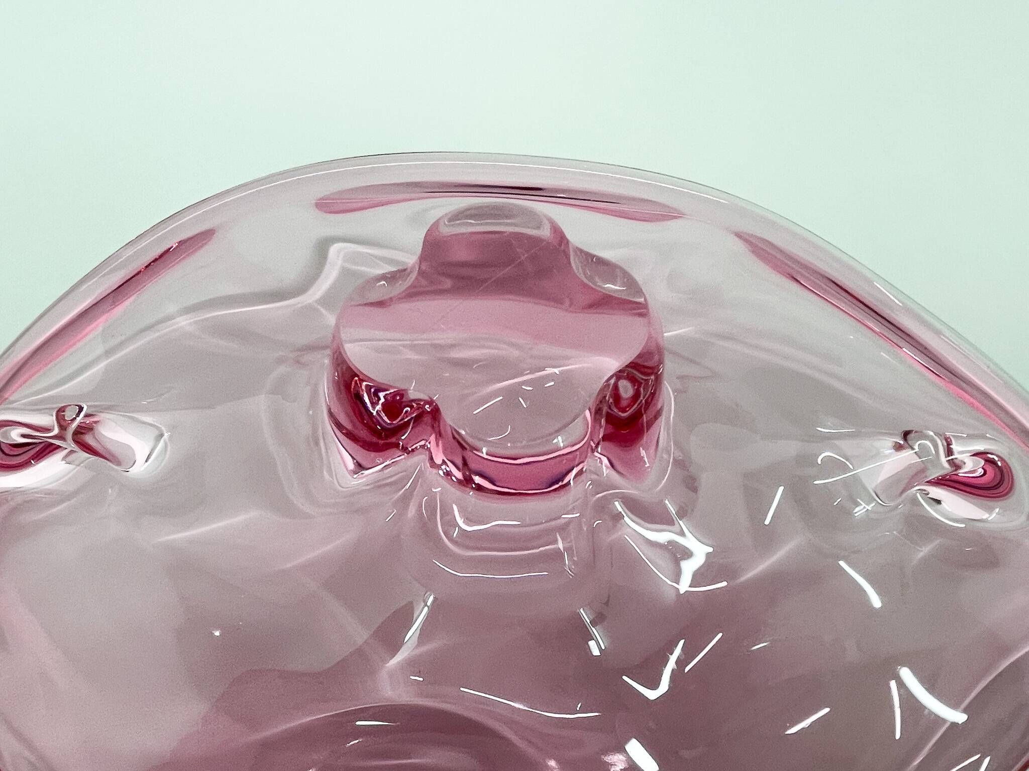 1960s Czech Art Glass Bowl by Josef Hospodka for Chribska Glassworks