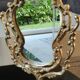 Pivoting Psyche Makeup Mirror. Baroque/Rocaille Style. Bronze. Dim 31 x 20 cm