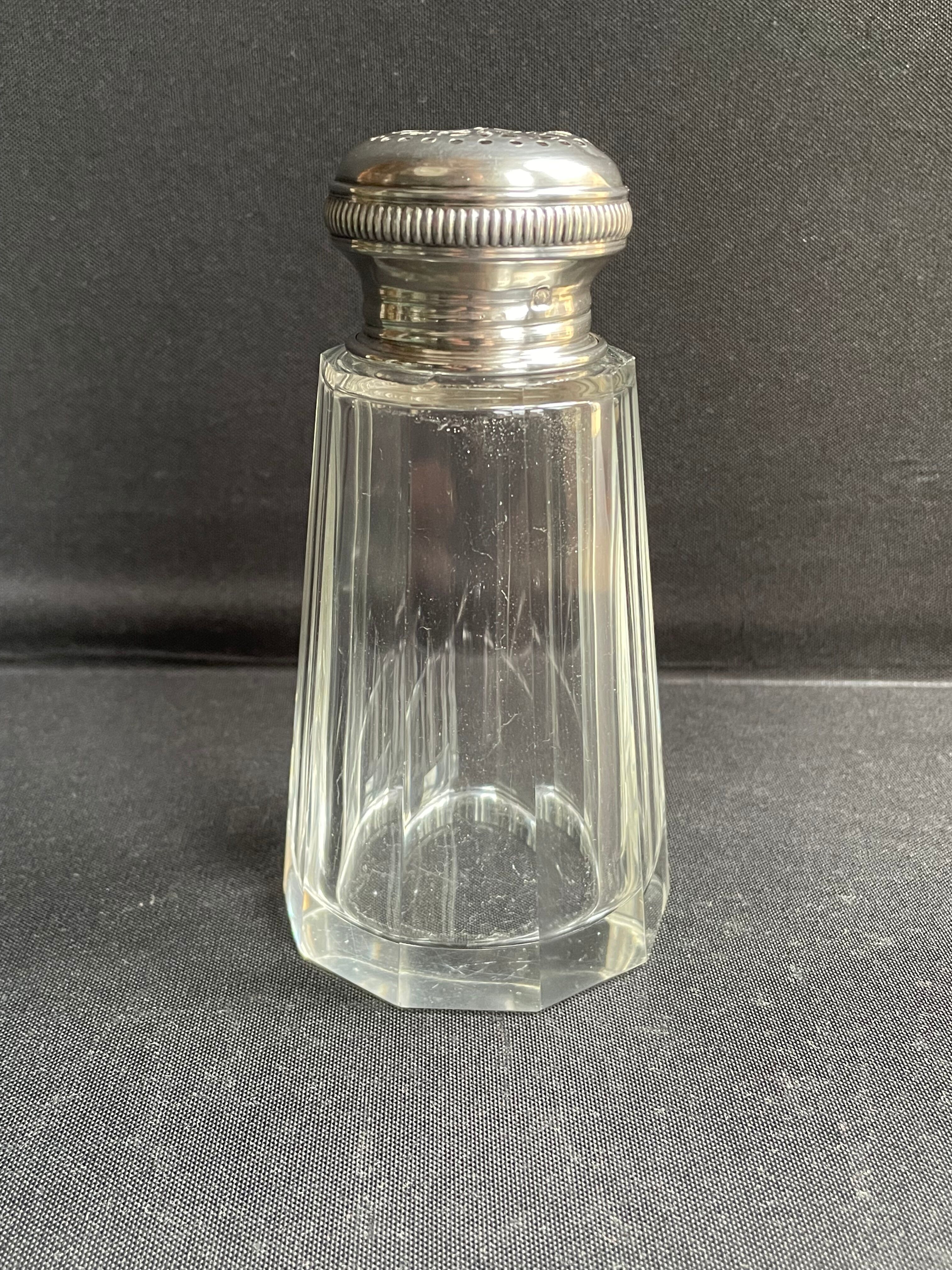 Sprinkler cut crystal and silver "Head of Minerva"