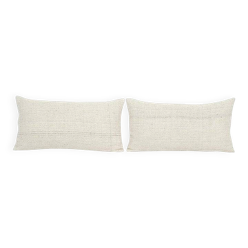 Lot de 2 housses de coussin kilim vintage 30x61 cm