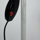 Vintage adjustable floor lamp, matte white lacquered metal and chrome, France 1970.