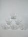 Set of 6 engraved crystal champagne glasses 1960